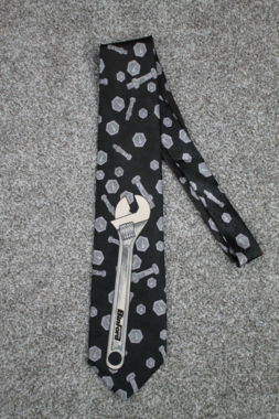 Home Improvement Men's Necktie Binford Tools Nuts and Bolts Made in USA